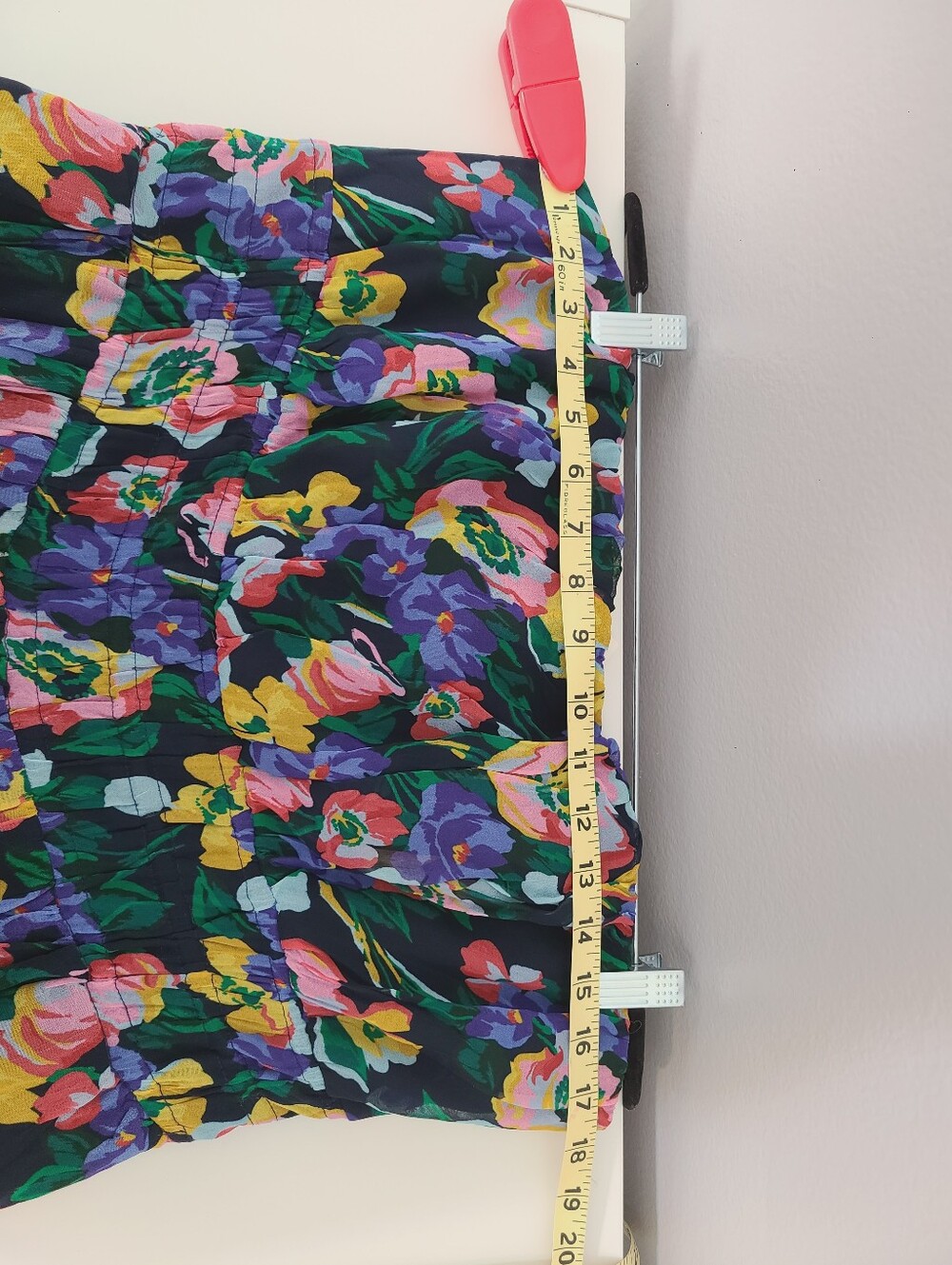 Anthropologie The Strapless Floral Elastic Waist Somerset Maxi Dress Pockets XL - Picture 12 of 14